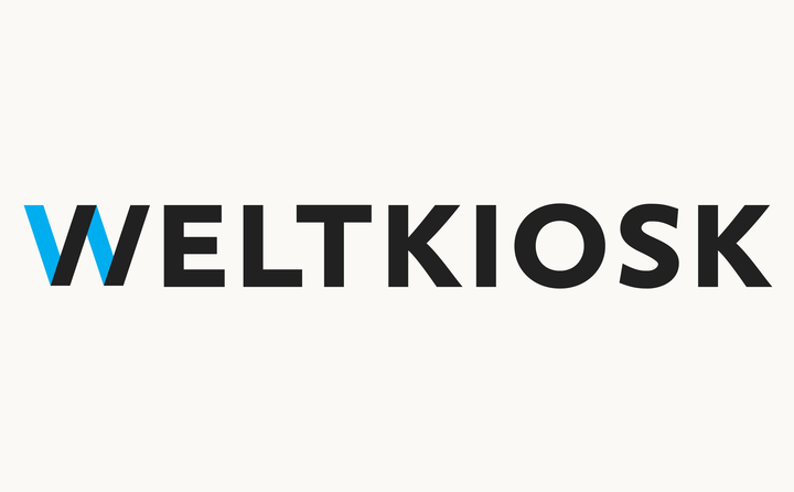 Weltkiosk logo designed by Fitzroy and Finn