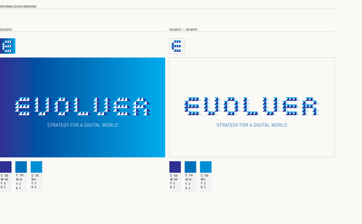 Evolver logo designed by Fitzroy and Finn