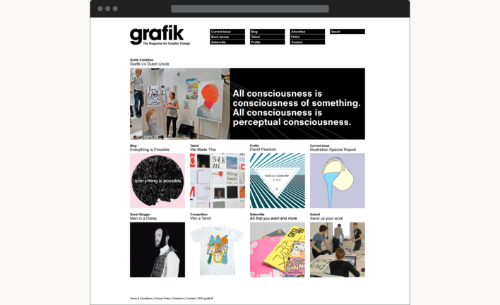 Grafik Magazine website