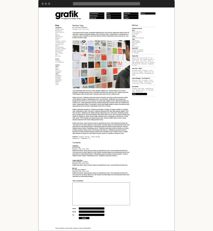 Grafik Magazine website