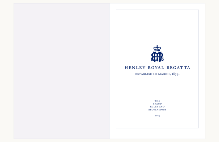 Henley Royal Regatta Style Guide designed by Fitzroy and Finn