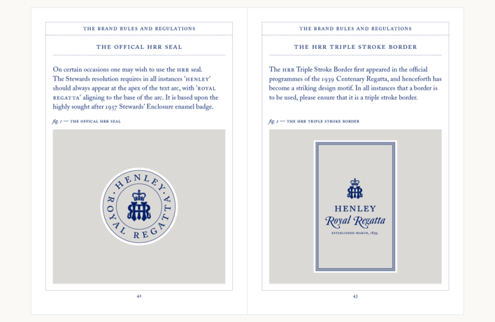 Henley Royal Regatta Style Guide designed by Fitzroy and Finn