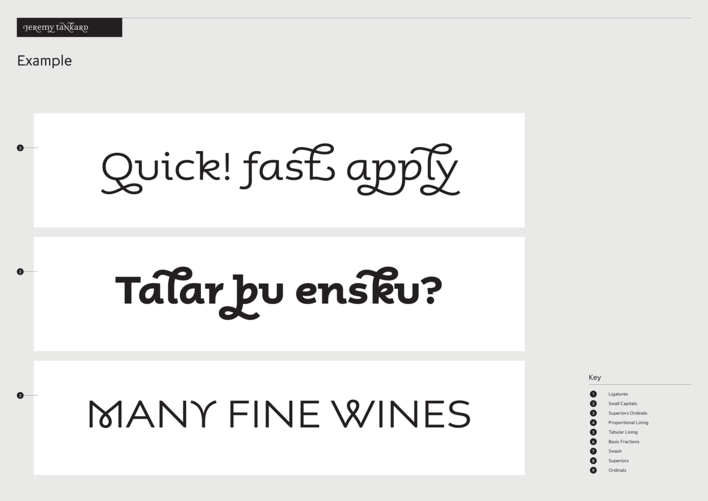 Jeremy Tankard Typography type specimen Jeremy Tankard Typography type specimen