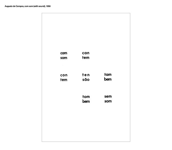 Augusto de Campos, com som (with sound), 1956