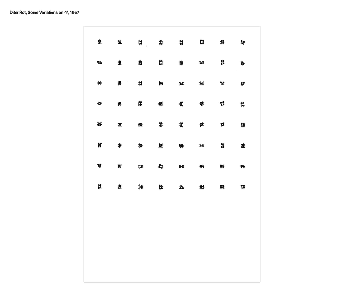 Diter Rot, Some Variations on 44, 1957