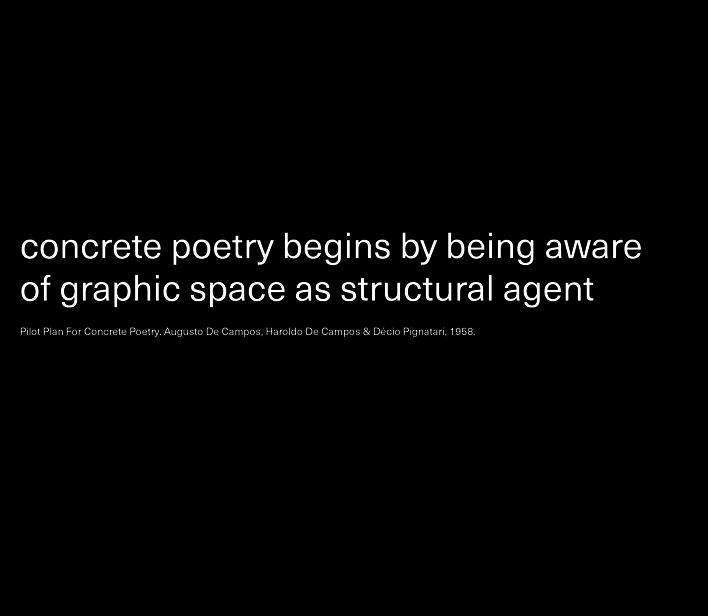 Pilot Plan For Concrete Poetry. Augusto De Campos, Haroldo De Campos & Décio Pignatari, 1958.