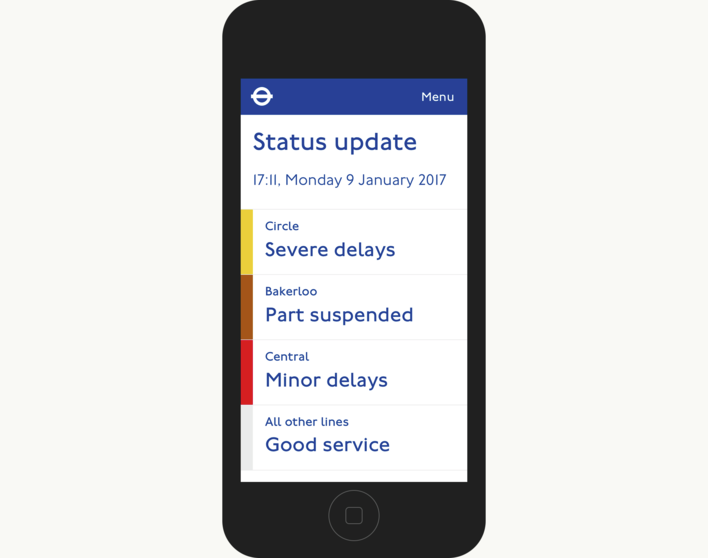 TfL Status Update Closed On Mobile TfL Status Update Closed On Mobile
