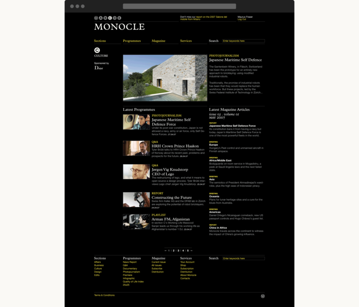 Monocle website