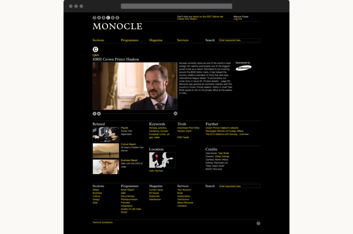 Monocle website