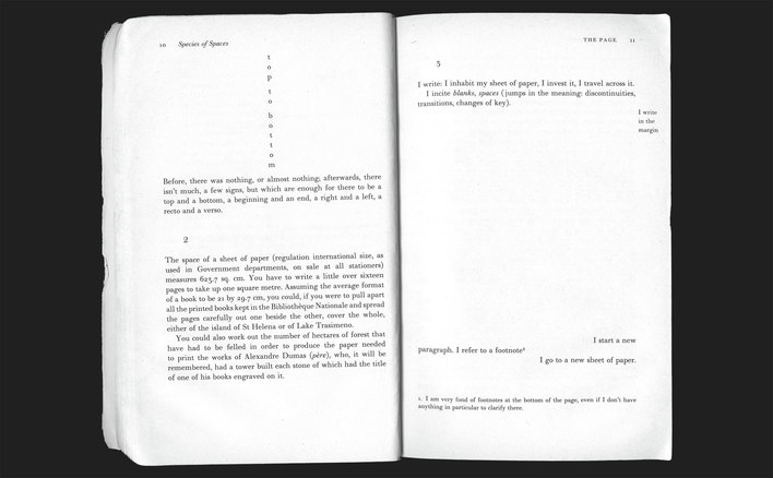 Georges Perec, Species of Spaces and Other Pieces (1974)