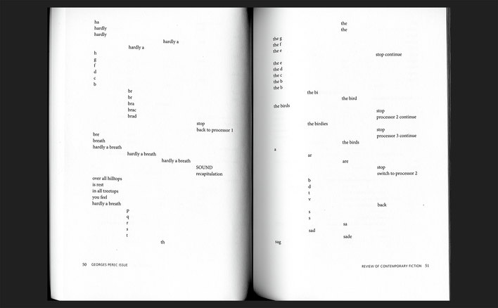 Georges Perec, Review of Contemporary Fiction