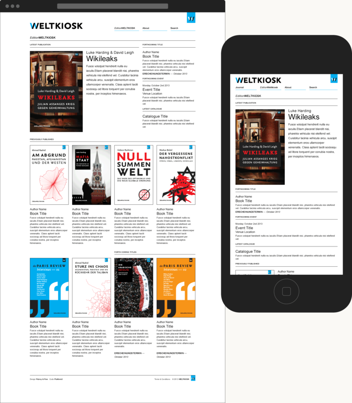 Weltkiosk website Weltkiosk website