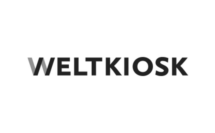 Weltkiosk logo designed by Fitzroy and Finn